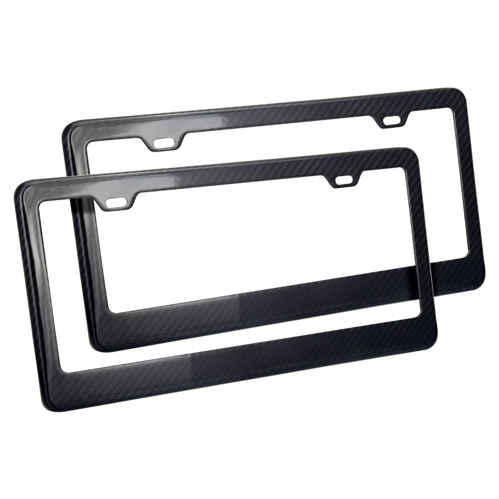 Car Accessories 2023 JDM Real Carbon Fiber License Plate Frame