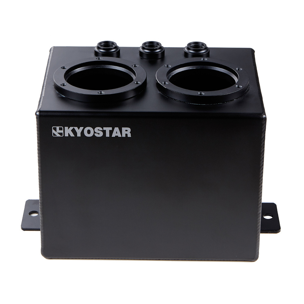 KYOSTAR 3L AN6 Fitting Double Port Billet Aluminum dual Fuel surge Tank Swirl Pot