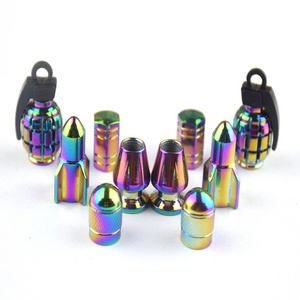 Universal  Aluminum Car Truck Bike Wheel Tyre Tire Valve Stem Air Dust Cover  caps neo chrome