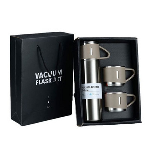 Corporate Business aqua flask 500ml New Arrivals Thermos Set Stainless Steel Vacuum Flask Gift Set With Two Cups