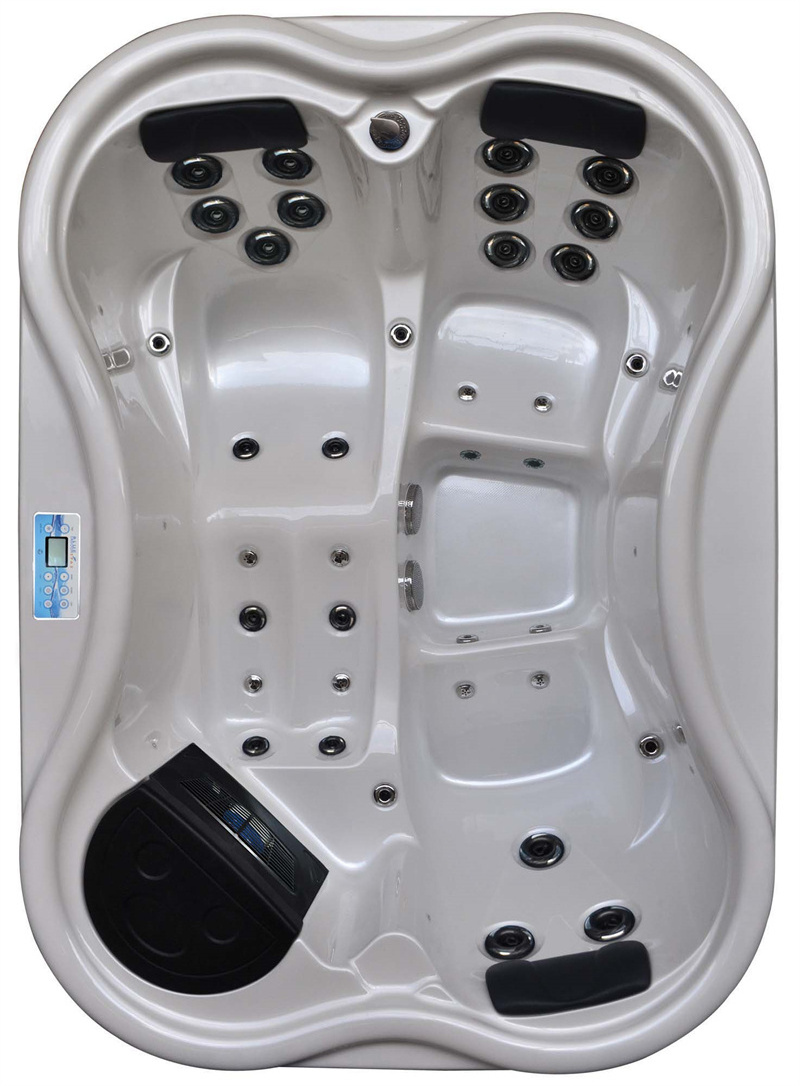 American Acrylic Shell 2 Meters Outdoor Spa Whirlpool Massage Hot Tub Hydrotherapy 2 Person Outdoor Wooden Bathtub