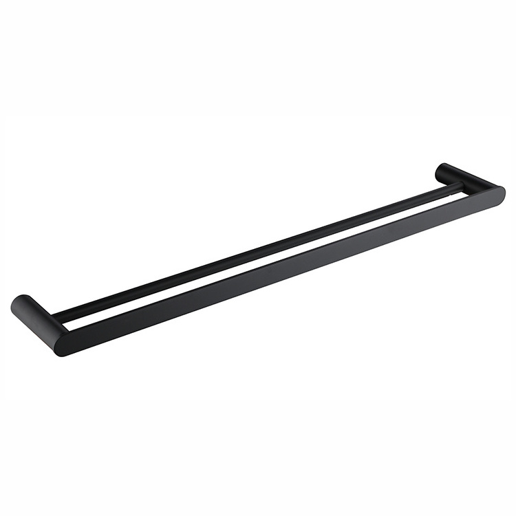 304 stainless steel good quality towel rail matt black single towel bar