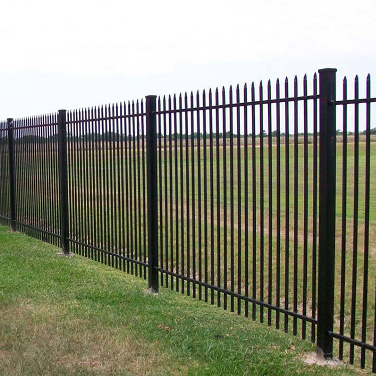 High Strength W Pale Galvanized And Powder Coated Steel Palisade Fence & Gate Metal Panel Security Picket Fencing