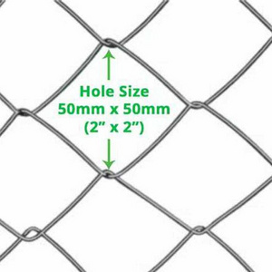 2.0mm Wire 2 Inch Diamond Hole Cyclone Wire Fence Design Galvanized Chain Link Fence Wire Mesh Rolls