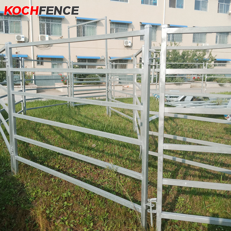 Goat Farm Animal Gate Fence / Sheep Horse Stable Livestock Panels / Galvanized Used Cattle Corral Fencing