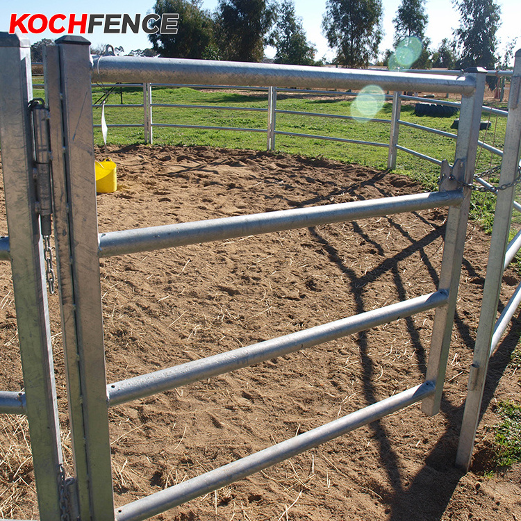 Farm Livestock Animal Cheap Cow Rail Fence / Metal Fence Panel Cattle Sheep Cheap Field Yard Horse Goat Sheep Corral Farm Fence