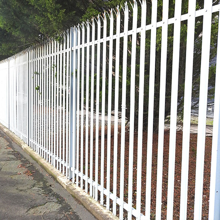 High Strength W Pale Galvanized And Powder Coated Steel Palisade Fence & Gate Metal Panel Security Picket Fencing