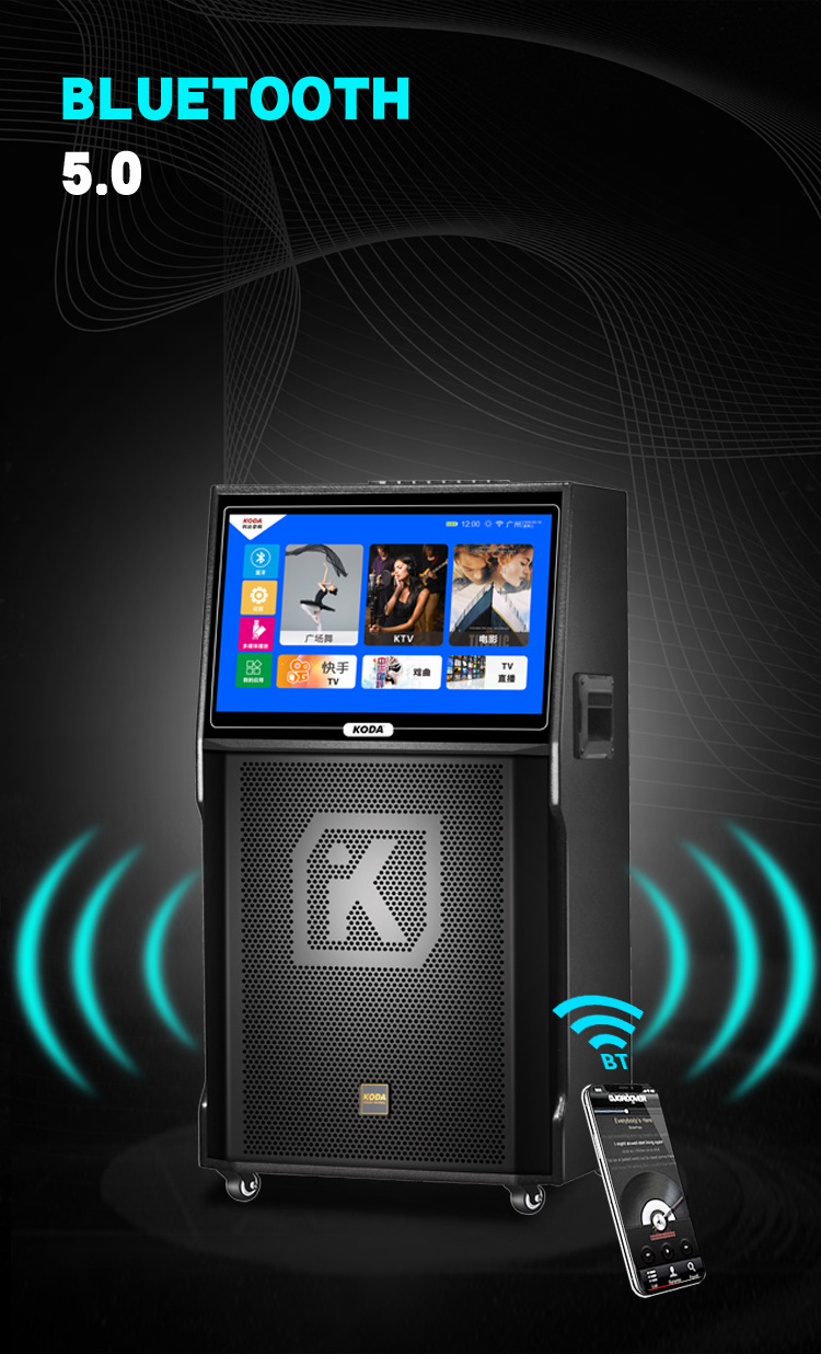 12 Inch Trolley Speaker With Display Screen Touch Screen Portable ...