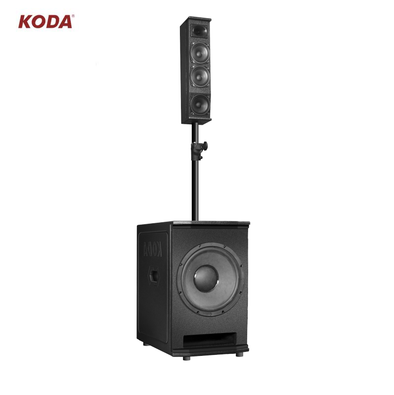 KODA Portable Array Powered Active Speaker System high battery life large subwoofer column tower church speakers