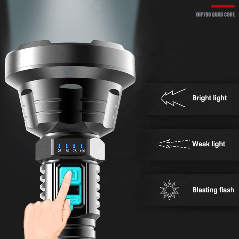 High power super bright torch plastic flashlight 500 lumen flashlight Led torch for outdoor use