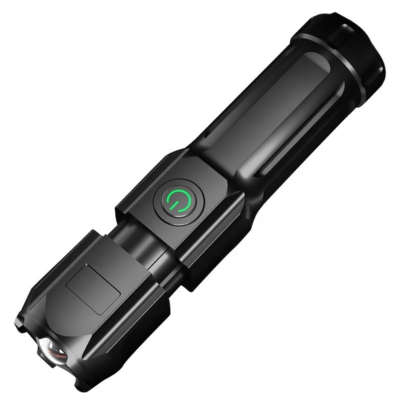 super bright 1000 lumens aluminum led torch light with usb rechargeable slot and  IP65 usb flashlight