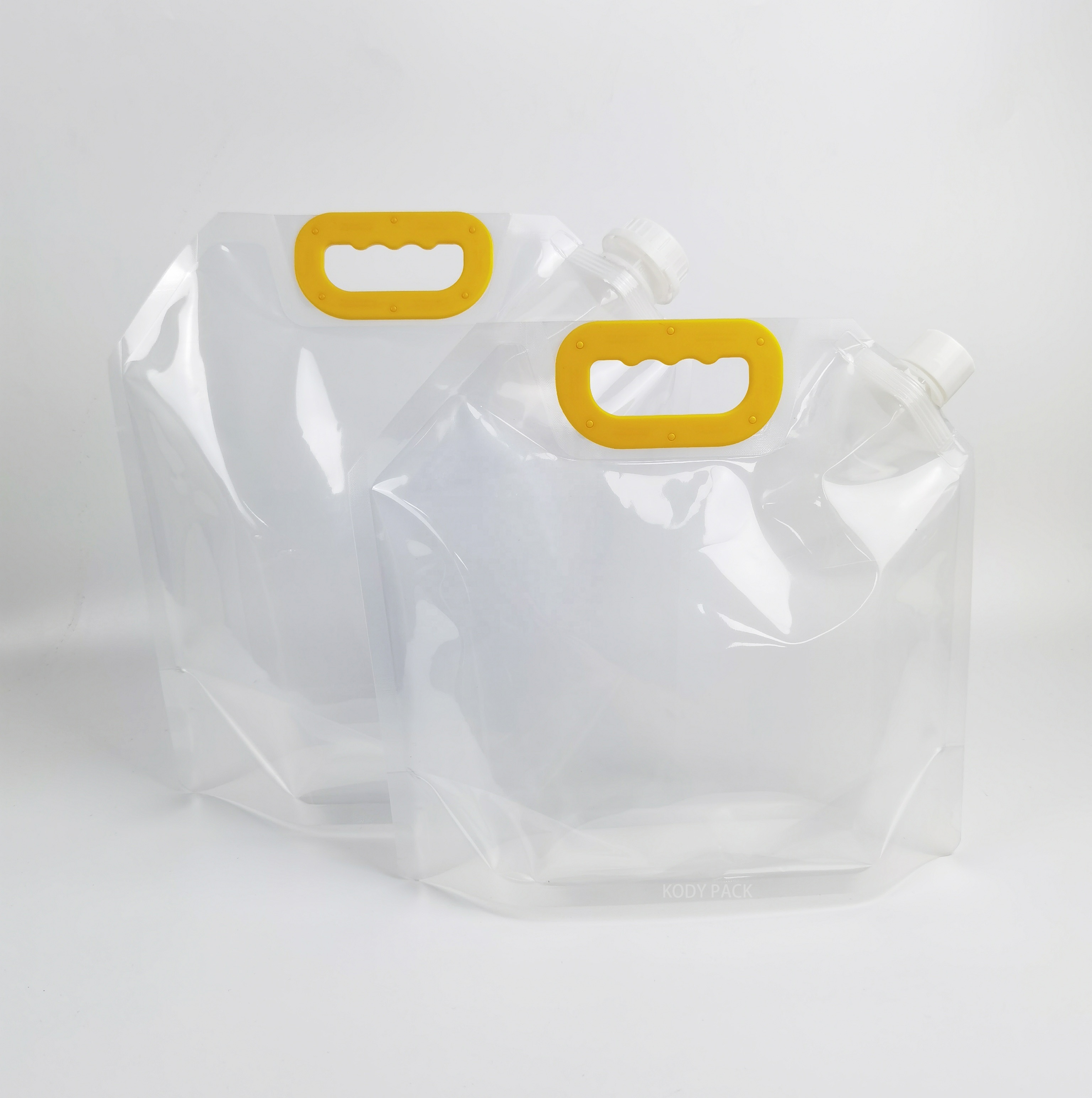 1L to 10 liter stand up spout pouch with handle transparent aluminum coffee water rice juice packaging gallon beverage bag