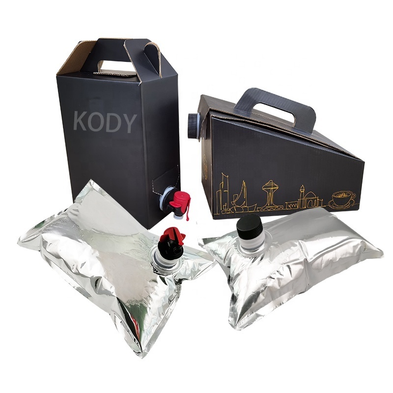 Aluminum plastic bag in box  3L 5L 10L 20L  for drinking water wine juice used BIB bag in box bags with plastic tap valve vitop