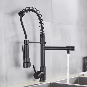 Contemporary Classic Hot Cold Water Pull Out Zinc Kitchen faucet