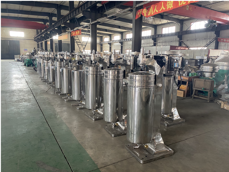 GF75 continuous flow tubular bowl centrifuge for oil water separation