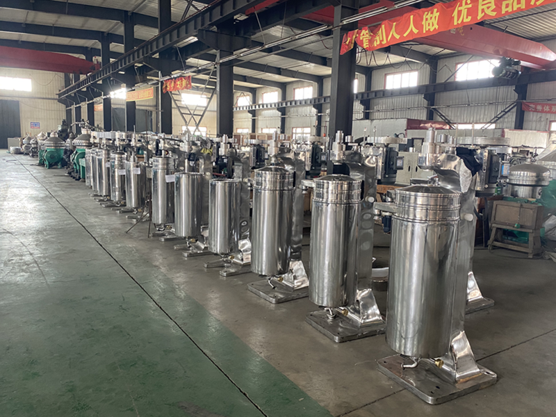 GF75 continuous flow tubular bowl centrifuge for oil water separation