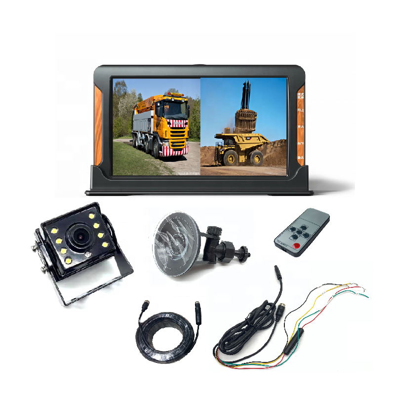 Car Black Box Dual Camera 7 Inch Monitor 2 Ways Video Recording Monitoring System For Truck Bus