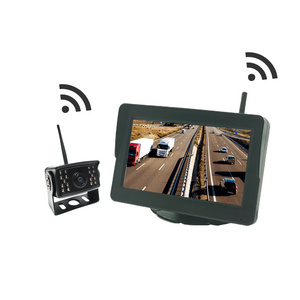 Wireless 7 inch touch screen easy installation car black box wireless DVR monitor and camera for truck bus trailer