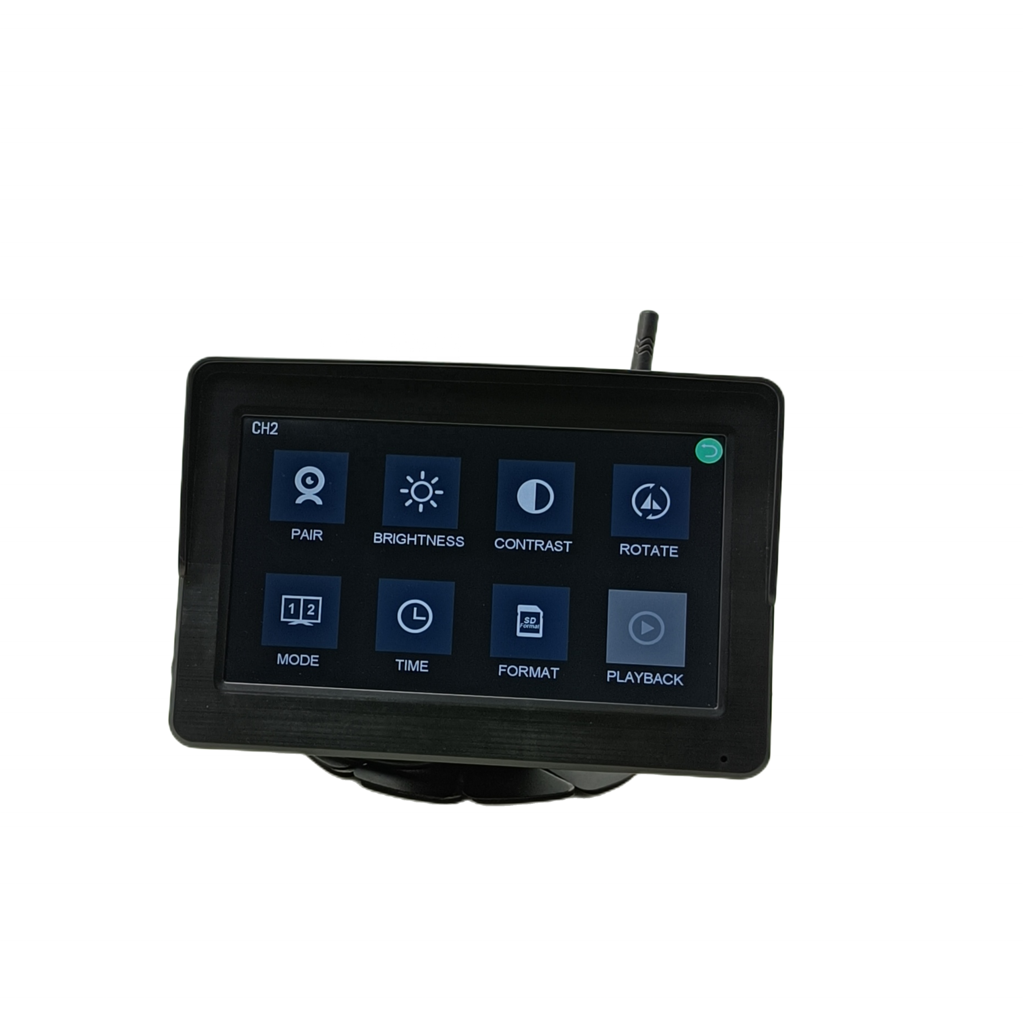 Wireless 7 inch touch screen easy installation car black box wireless DVR monitor and camera for truck bus trailer