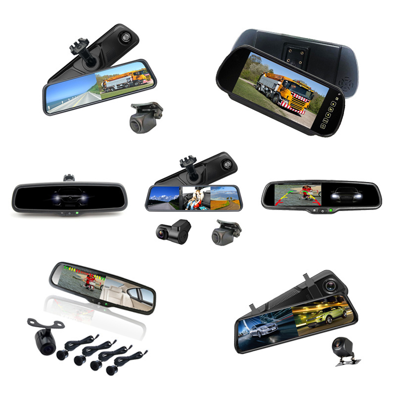 Wide angle private tooling oem 4.5 Inch rearview mirror full hd 1080p dual camera car rear view mirror car black box