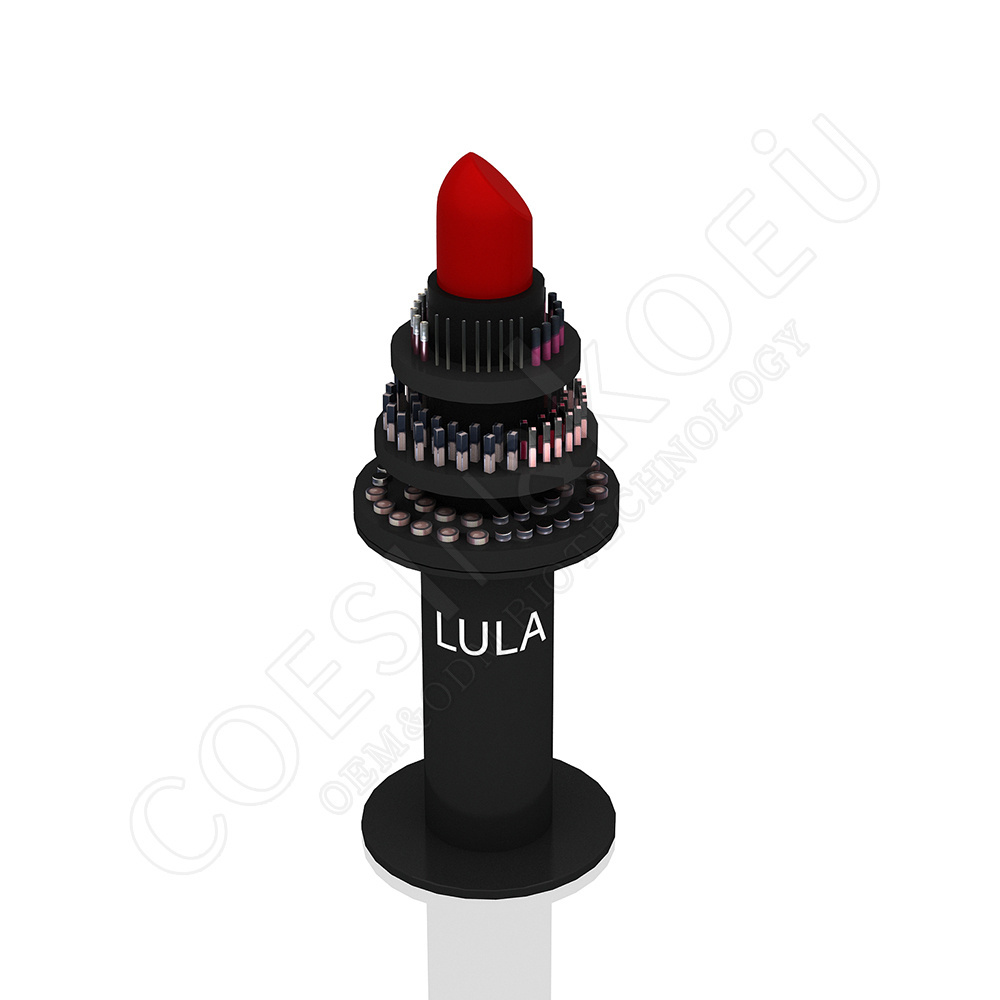 OEM METAL MAKEUP LIP STICK DISPLAY STAND FOR STORE COSMETICS SHOP