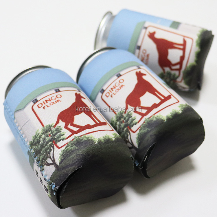 Custom Collapsible Neoprene Can Cooler Blank Stubby Holder Coozy With Sublimation Printed Logo Beer Can Bottle Coolers