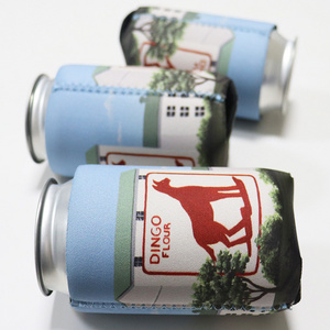 Custom Collapsible Neoprene Can Cooler Blank Stubby Holder Coozy With Sublimation Printed Logo Beer Can Bottle Coolers