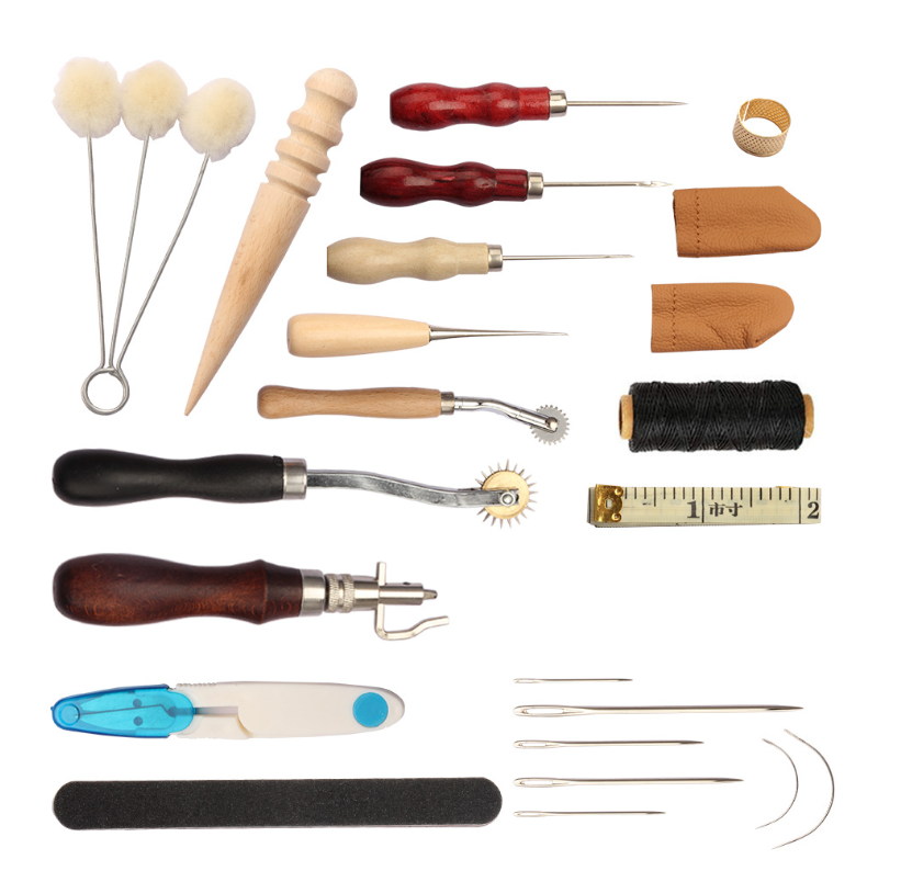 Manufacturers Supply DIY Leather Tool Set Hand Sewing  Leather Craft Set 18 Pieces Set