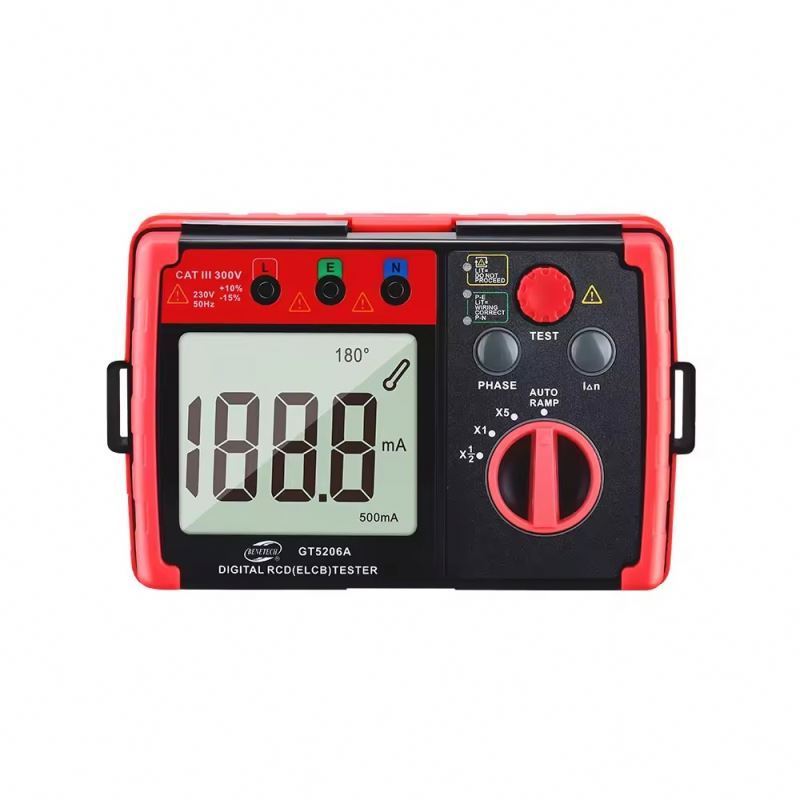 Digital RCD (ELCB) Testers GT5206A AUTO RAMP function Leakage Circuit Breaker leakage protection switch tester