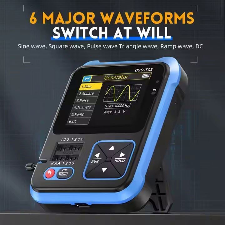 DSO-TC3 Digital Oscilloscope Dual Channel 100mhz Bandwidth Handheld Economical Oscilloscope