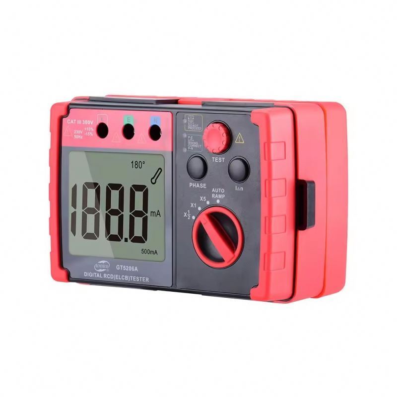 Digital RCD (ELCB) Testers GT5206A AUTO RAMP function Leakage Circuit Breaker leakage protection switch tester