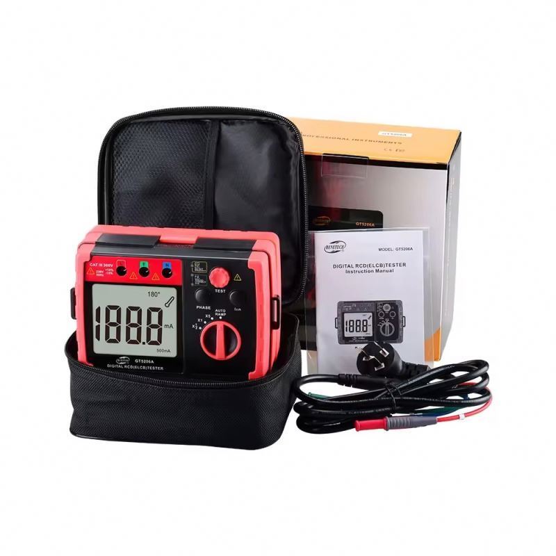 Digital RCD (ELCB) Testers GT5206A AUTO RAMP function Leakage Circuit Breaker leakage protection switch tester