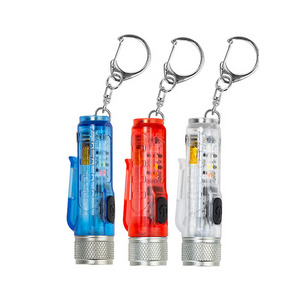 Multifunctional Super Mini Key Led Lighting Flashlight USB Torchlight Small Keychain Light With Clip And Tail Magnet