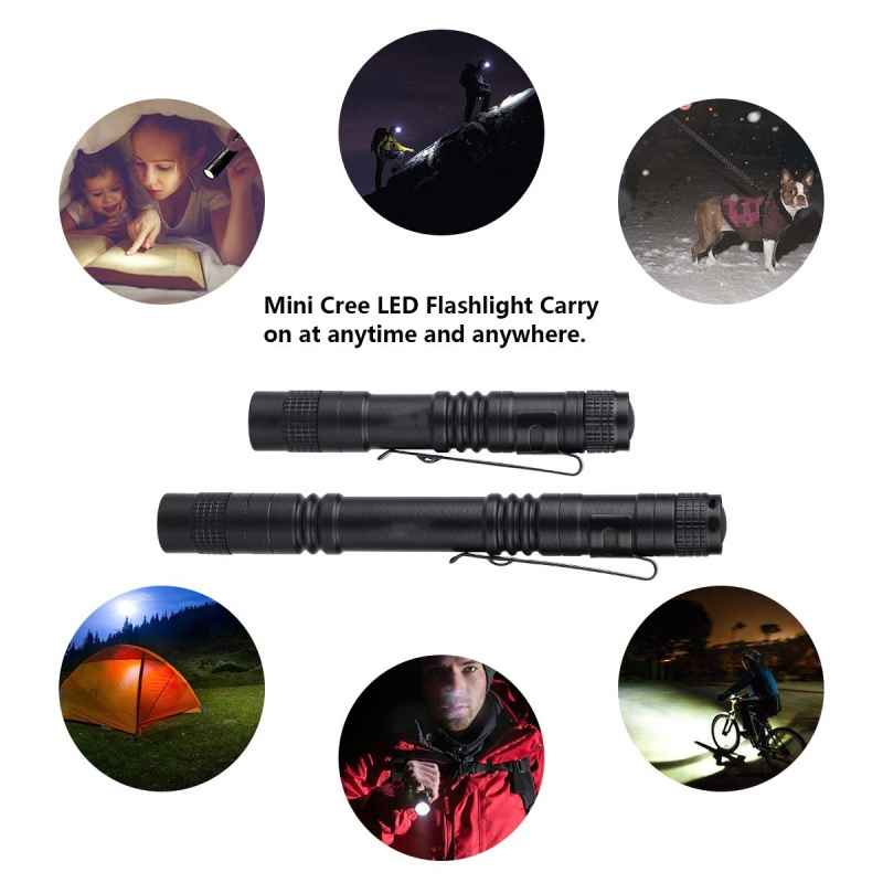 Portable Mini Flashlight 1000 Lumens Waterproof Outdoor Battery Small Pen Light Dentist Hand Bright Pocket Flashlight Clip