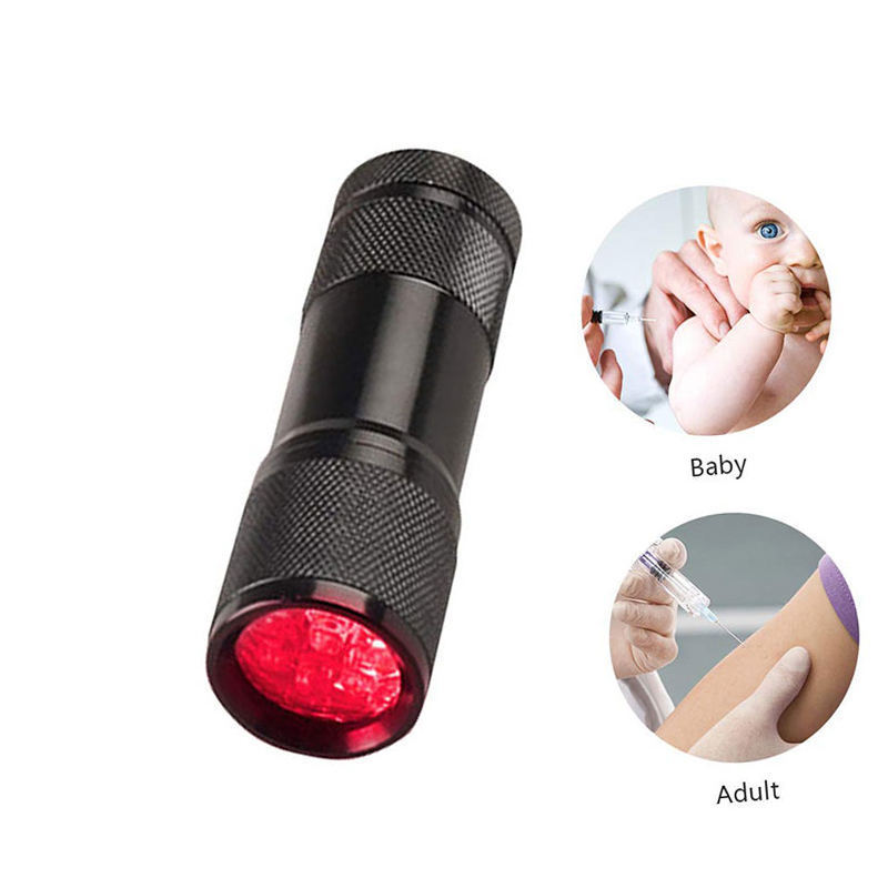 670nm 9LED Deep Red Light Flashlight Against Deteriorating Eyesight Red Torch