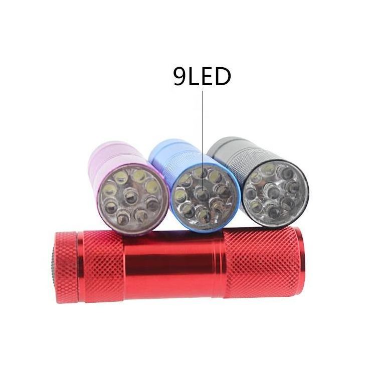 Aluminum Torch 9 LED Vein Finder Light Red Beam Light Led Flashlight For Locate Vein ophthalmology hunting