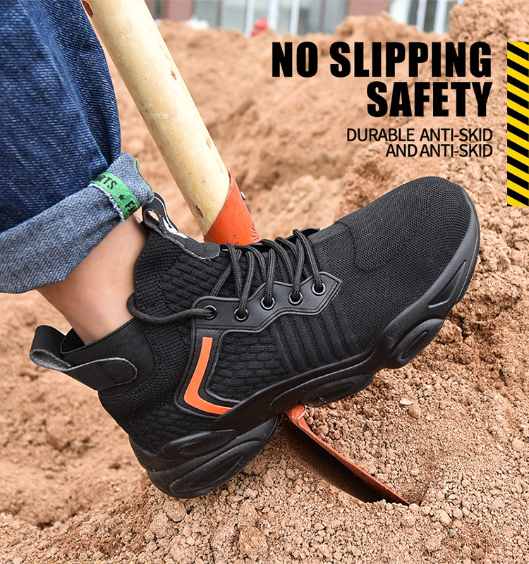 Dropshipping high quality safety shoes anti-slip steel toe working shoes for welding work shoes for men