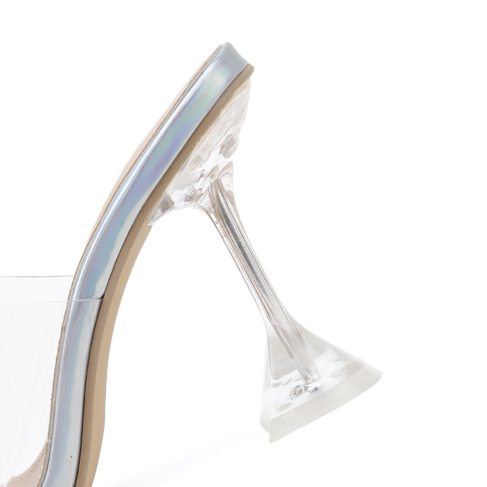 Dropshipping  New Style Crystal Ladies Heels Sexy Pumps Transparent Shoes PVC Clear Sandals Women Shoes