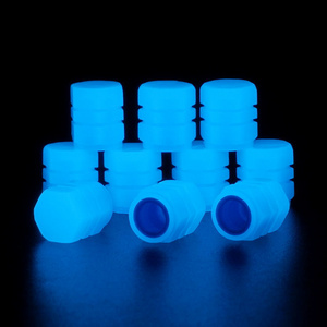 Accept Custom Glow In The Dark Valve Stem Covers Fluorescent Car Tire Valve Caps