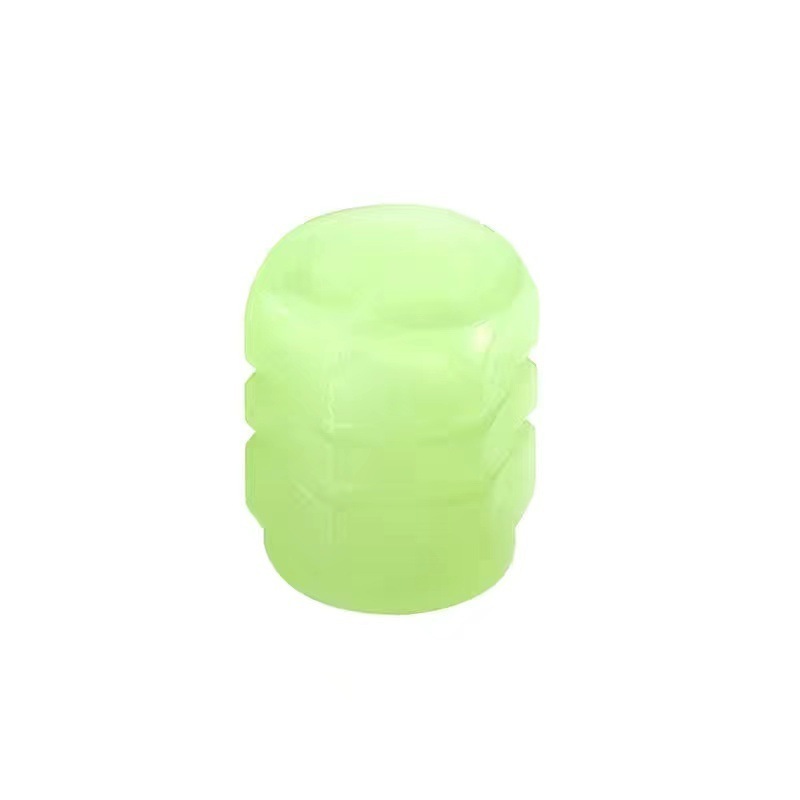 Abs Luminous Tire Valve Cap Tyre Dust Cover Glow In The Dark Tire Valve Cap For 8v1 Car Bike Motorcycle