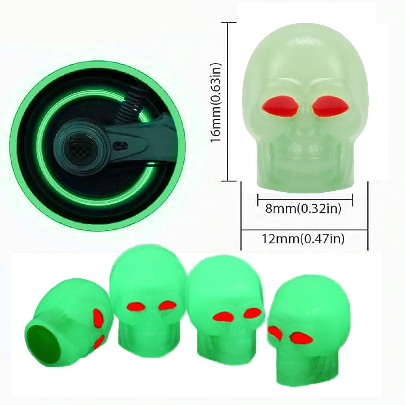 Amazon Wholesale Universal Fluorescent Motorcycle Car Wheel Bike Bicycle Trucks Dust Cap Auto Glow Tire Valve Stem Caps