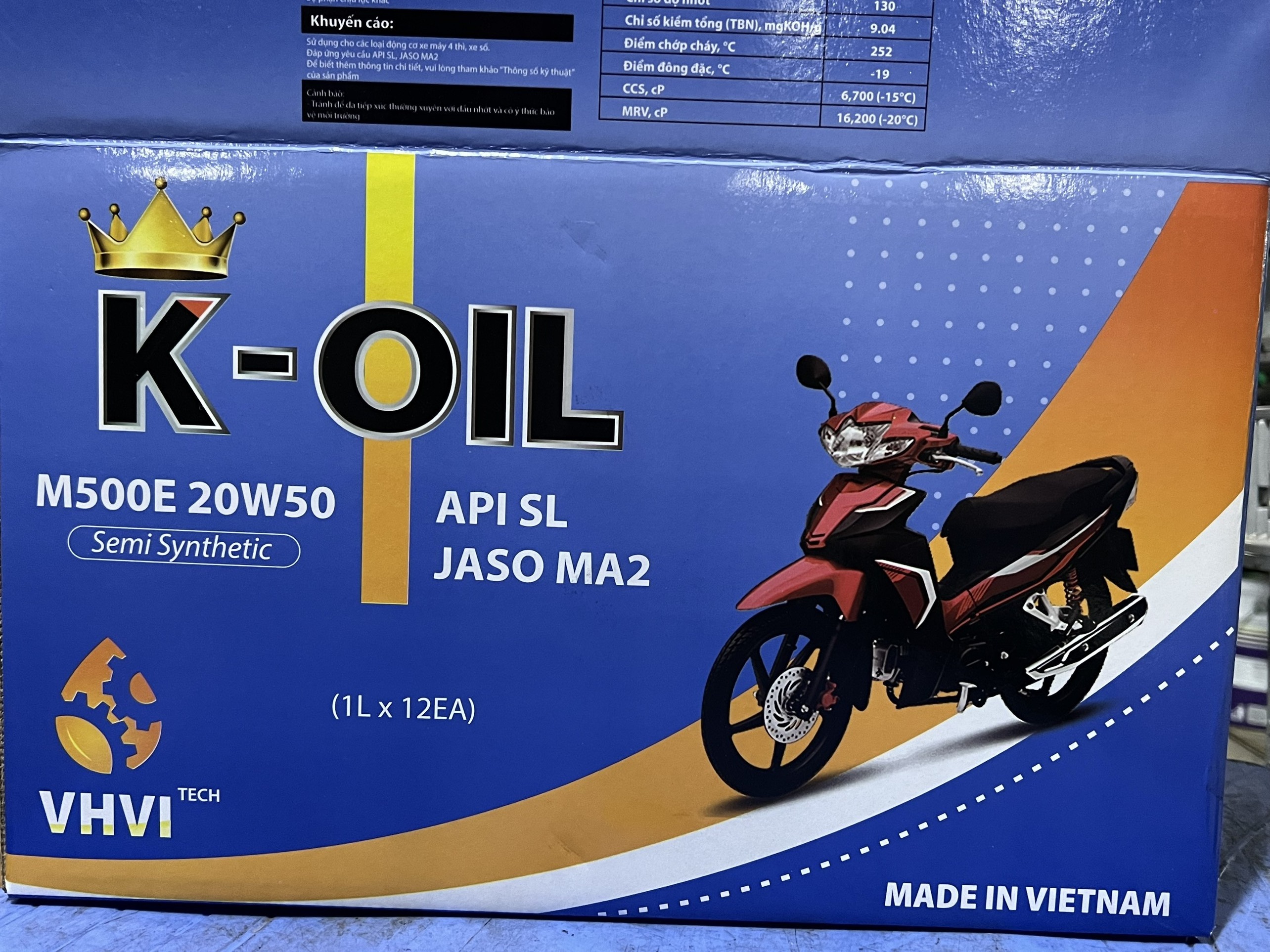 Vietnam K-OIL M700AT JASO MB API SM  10W40, corrosion resistance and wholesale price motorcycle oil made in Vietnam