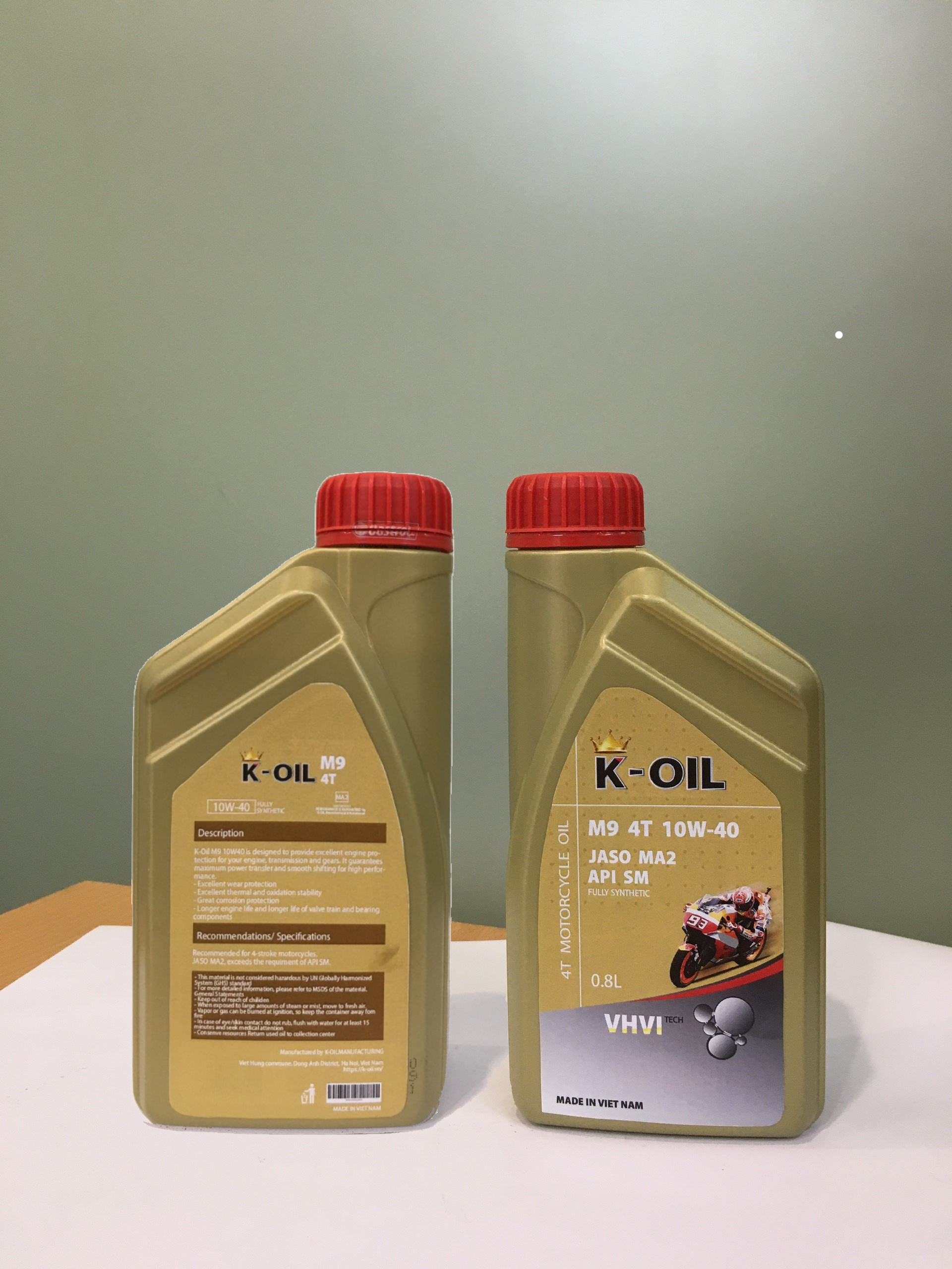 Vietnam K-OIL M9 4AT 10W40 JASO MA2 base oil group 3 and cheap price for motorcycle oil.