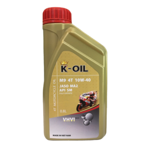 Vietnam K-OIL M9 4AT 10W40 JASO MA2 base oil group 3 and cheap price for motorcycle oil.