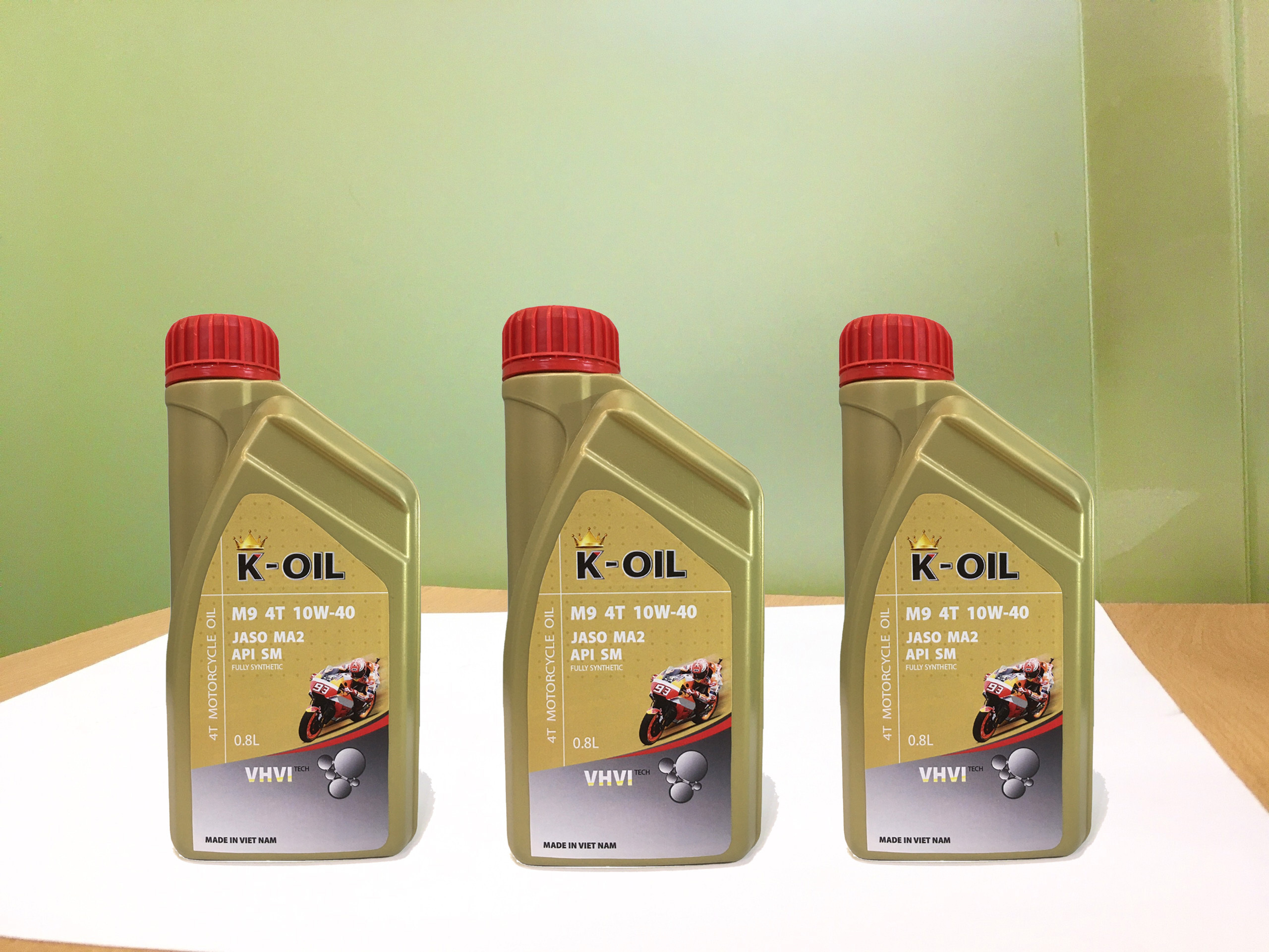 Vietnam K-OIL M9 4AT 10W40 JASO MA2 base oil group 3 and cheap price for motorcycle oil.