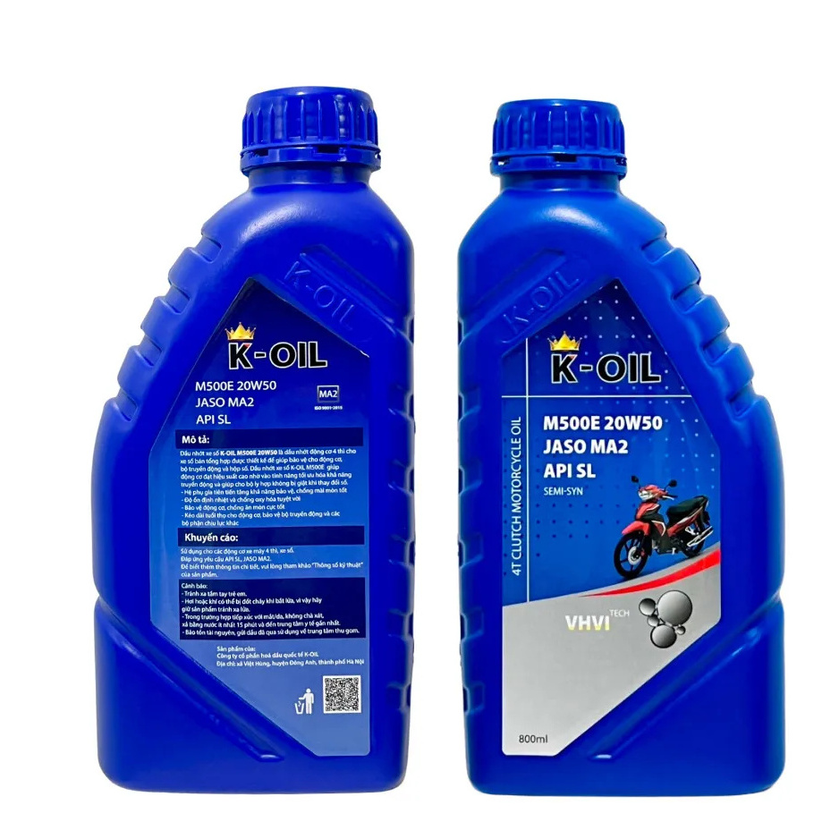 Vietnam K-OIL M500E 4T 20W40/20W50 JASO MA2 API SL  motorcycle oil, high quality and wholesale, good quality