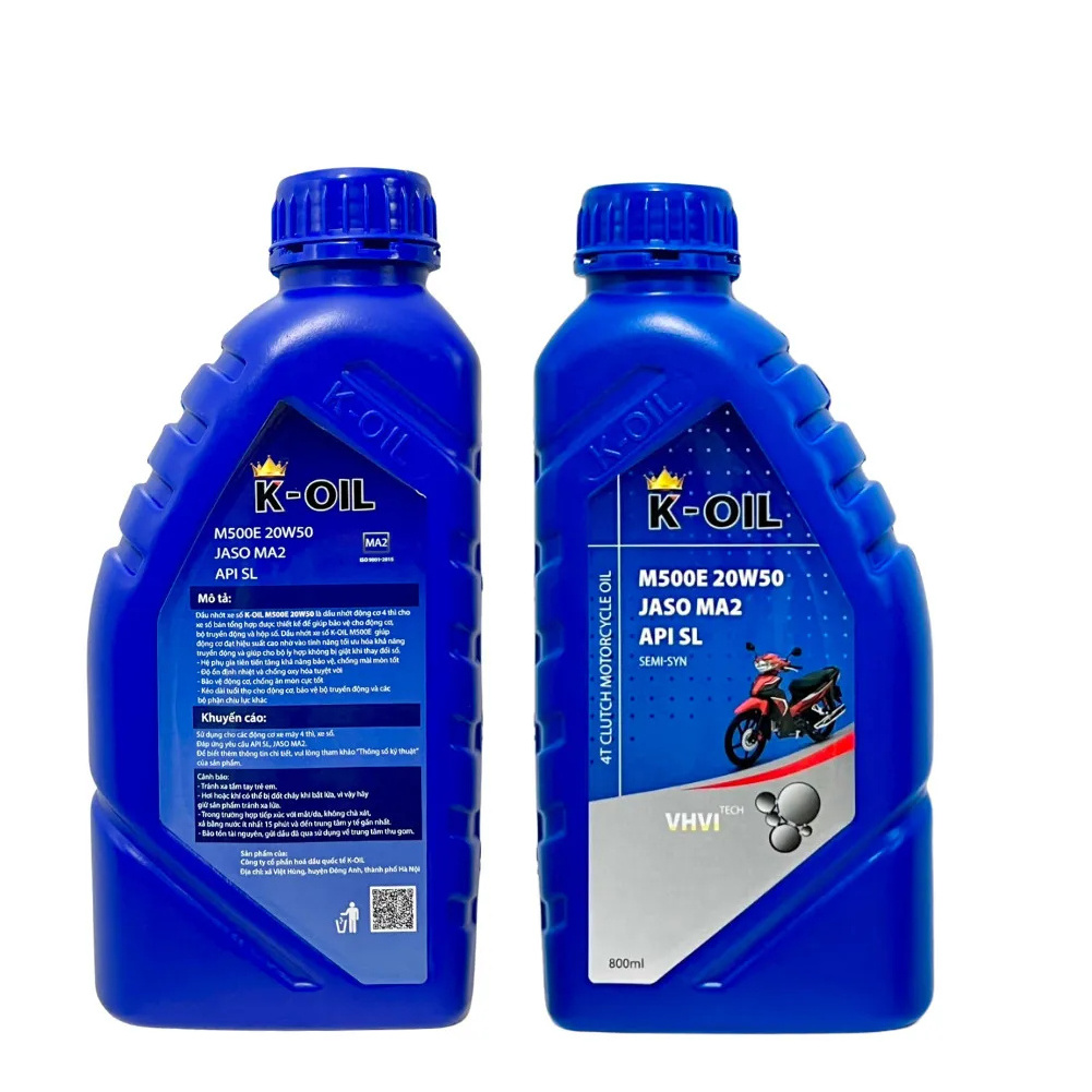 M500E 4T K-OIL  engine oil API SL JASO MA2 20W40/20W50 stable oxidation OEM semi synthetic oil good deal  for vehicles Vietnam