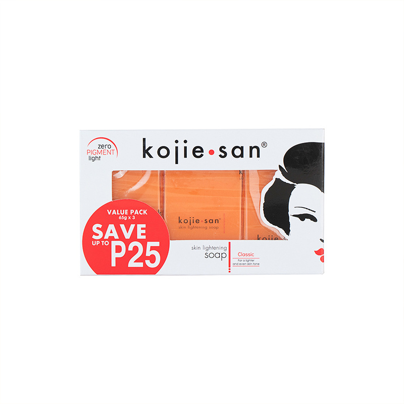 Genuine Kojie San Skin Lightening Kojic Acid Soap Classic 65g*3s/pcs