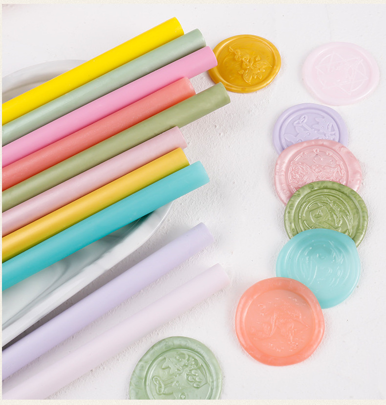 Paraffin Wax Seal Sticks Bling Pastel Turquoise Sealing Wax Round Sticks 11mm