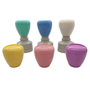 Kojoy HA 30mm Round Pastel Stamp 32 Color Teacher Reward Flash Ink Stamps Round Mount Teaching Feedback Stamps